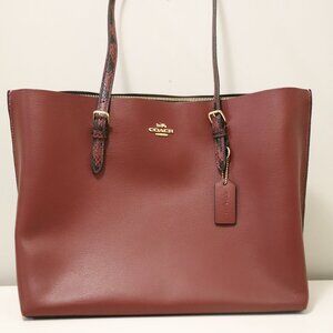 Coach Leather Oxblood Tote
